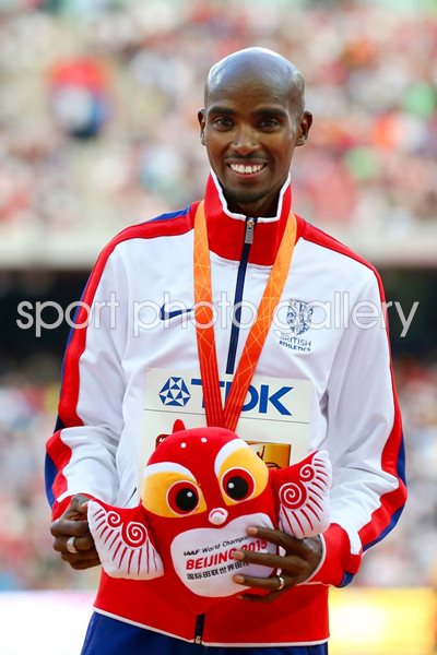 Mo Farah 10,000 Metre Champion Beijing 2015