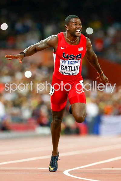 Justin Gatlin Silver Medalist 100m Beijing 2015