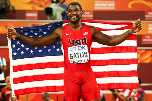 Justin Gatlin Silver Medalist 100m Beijing 2015