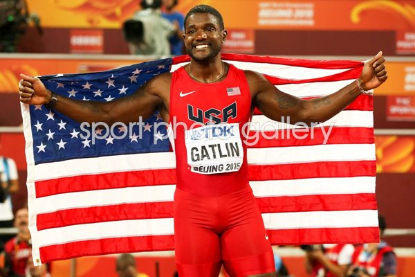 Justin Gatlin Silver Medalist 100m Beijing 2015