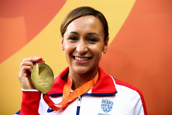 2015 Jessica Ennis-Hill with Gold Medal Beijing 