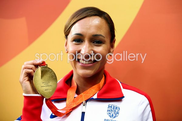 2015 Jessica Ennis-Hill with Gold Medal Beijing