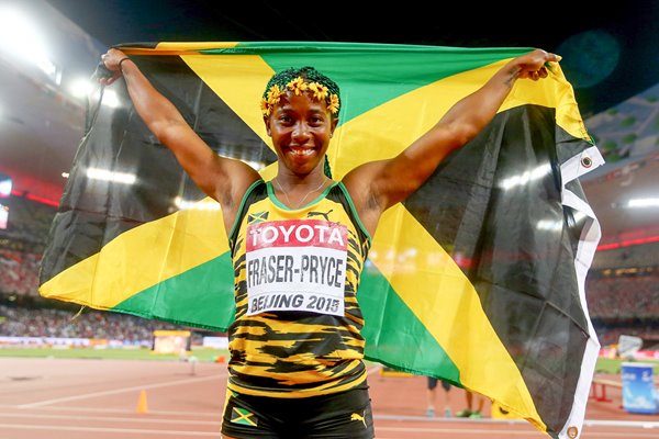 Shelly-Ann Fraser 100m winner Beijing 2015