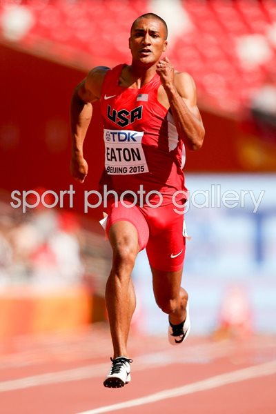 Ashton Eaton USA Decathlon 100m Beijing 2015