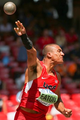 Ashton Eaton USA Decathlon Shot Put Beijing 2015