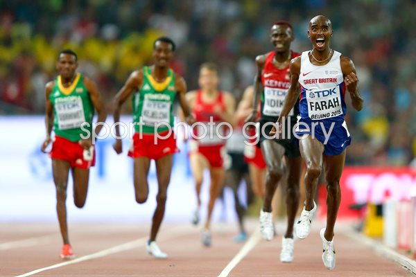 Mo Farah wins Gold 5,000m Gold Worlds Beijing 2015