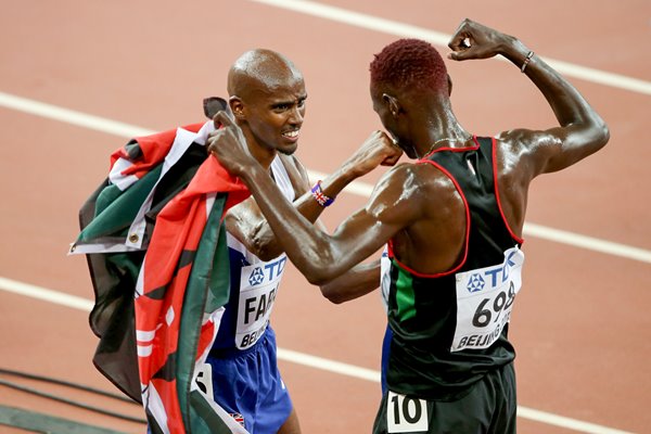 Mwangangi Ndiku & Mo Farah 5000m Beijing 2015 