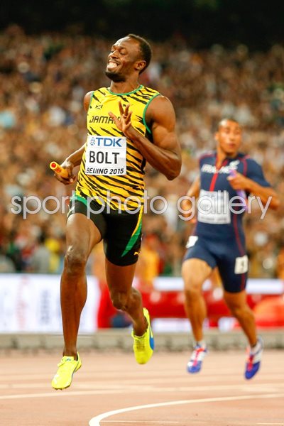 usain bolt 4x 100m relay gold Beijing 2015
