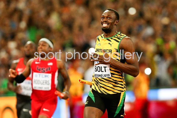 usain bolt 4x 100m relay gold Beijing 2015