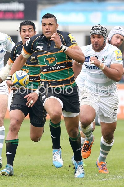 Luther Burrell Northampton Saints v London Irish Premiership 2014