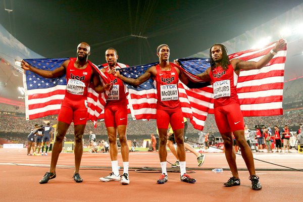 USA Champions World Athletics 4x400m Relay Beijing 2015