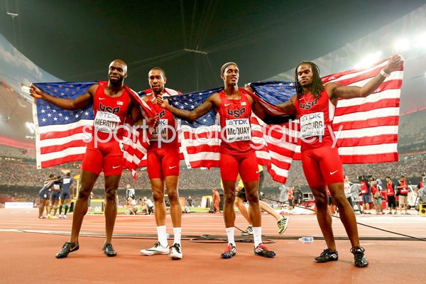 USA Champions World Athletics 4x400m Relay Beijing 2015