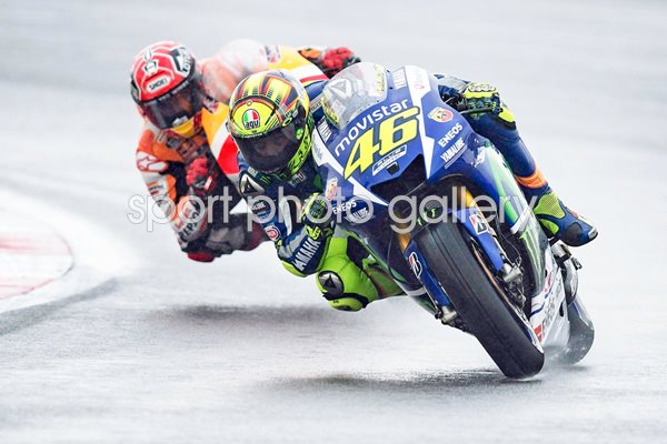 Valentino Rossi Marc Marquez MotoGP Britain 2015