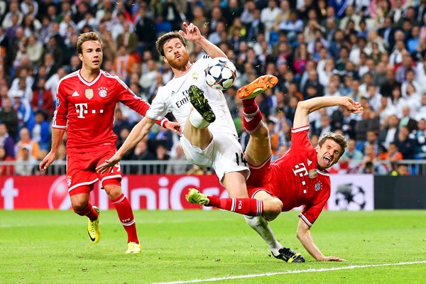 Xabi Alonso Thomas Mueller Champions League 2014