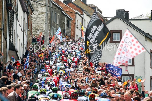 Peloton Col de Saint Roch 2014 Liege-Bastogne-Liege