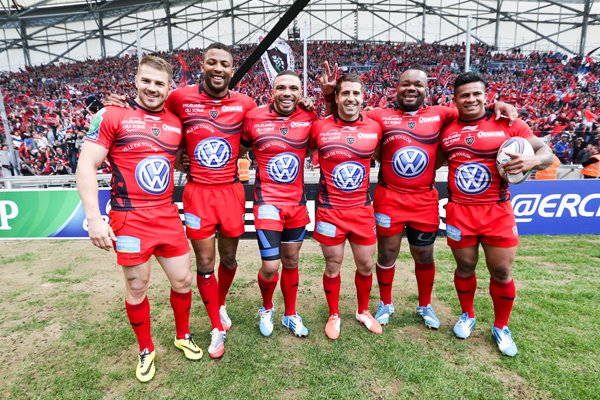 Toulon Players Celebrate Heineken Cup Semi-Final 2014