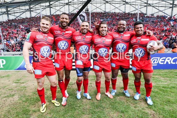 Toulon Players Celebrate Heineken Cup Semi-Final 2014