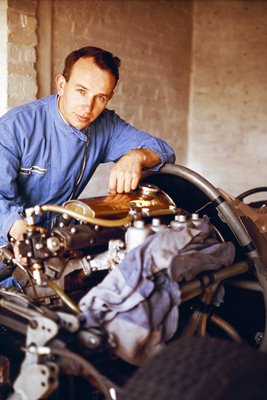 John Surtees in the garage 1960