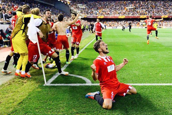 Daniel Carrico Sevilla v Valencia Europa League 2014