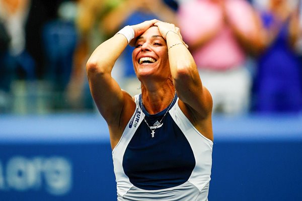  Flavia Pennetta Italy celebrates US Open win