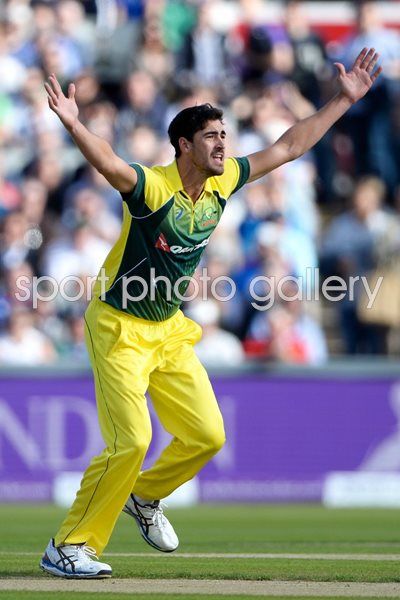 Mitchell Starc Australia appeals ODI Old Trafford 2015
