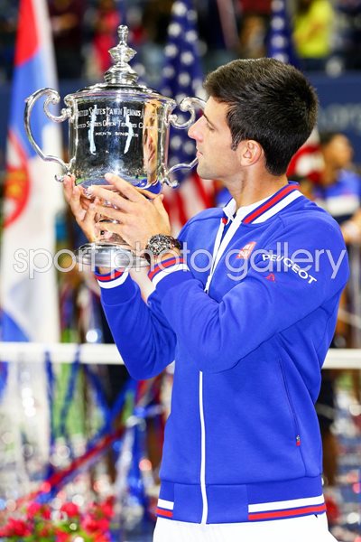 Novak Djokovic 2015 US Open trophy