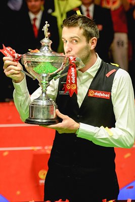 Mark Selby Celebrating World Snooker Championship 2014