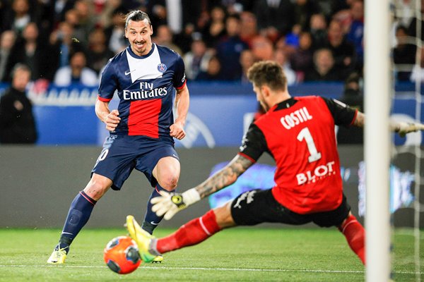 Zlatan Ibrahimovic Paris Saint-Germain v Stade Rennais FC