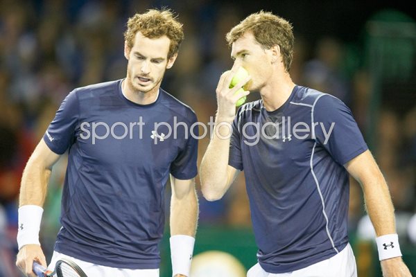 Andy & Jamie Murray Great Britain v Australia Davis Cup 2015
