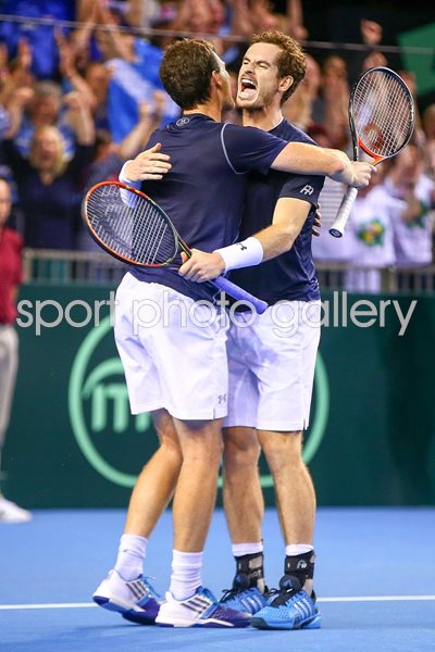 Andy & Jamie Murray Great Britain v Australia Davis Cup 2015