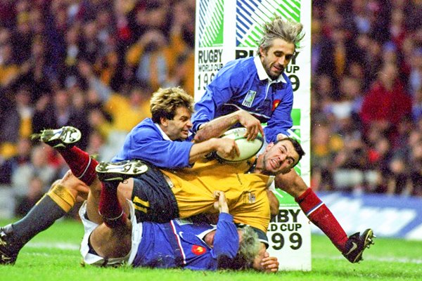 Joe Roff tackled Australia v France