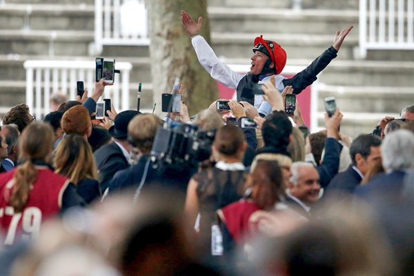 Frankie Dettori Prix De L'Arc De Triomphe Longchamp 2015