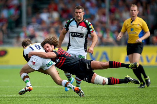 Jacques Burger Nick Evans AVIVA Premiership Semi Final 2014