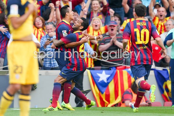 Alexis Sanchez Celebrating La Liga 2014
