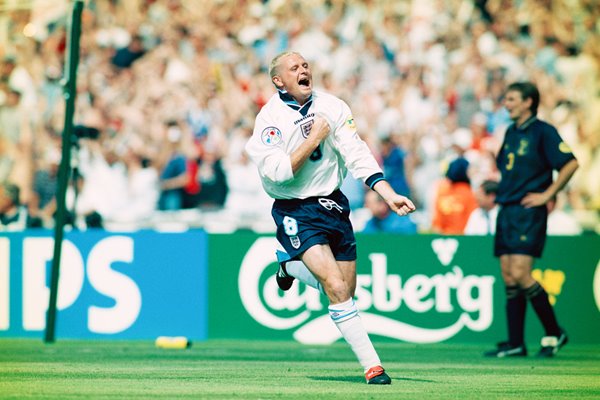 Paul Gascoigne scores England v Scotland Euro 1996