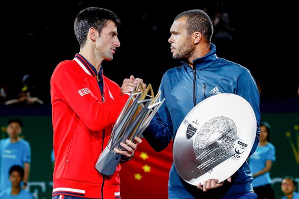 Novak Djokovic and Jo-Wilfried Tsonga 2015 Shanghai Masters