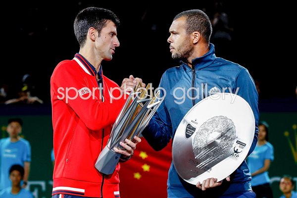 Novak Djokovic and Jo-Wilfried Tsonga 2015 Shanghai Masters