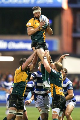 Northampton Saints Tom Wood Amlin Challenge Cup Final 2014