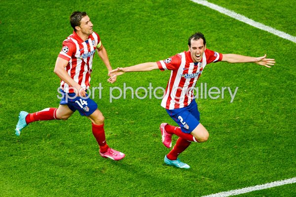 Atletico Madrid Diego Godin Champions League Final 2014