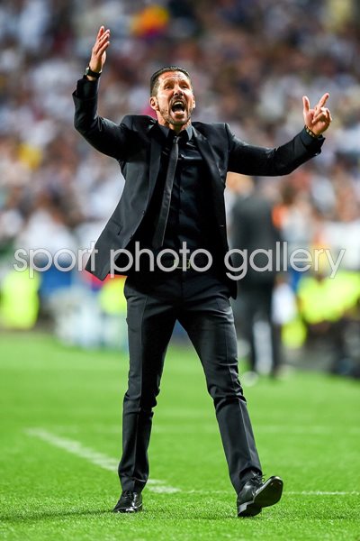 Atletico Madrid Manager Diego Simeone Champions League 2014