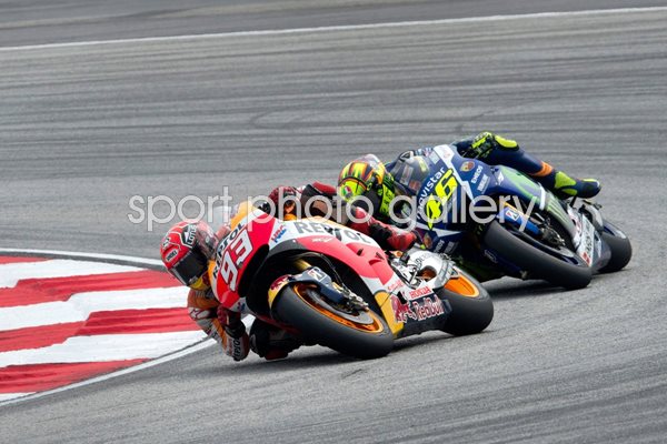 Marc Marquez & Valentino Rossi Malaysian MotoGP 2015
