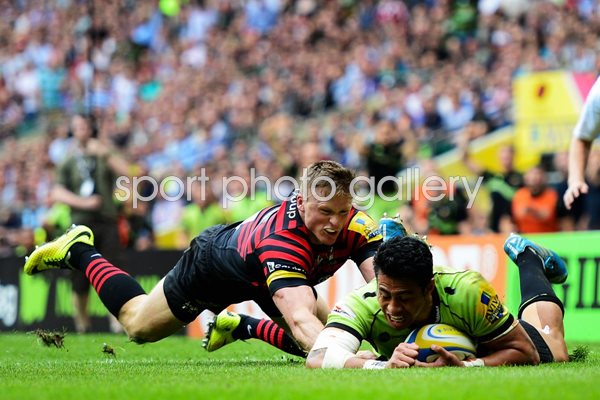 Northampton Saints George Pisi Try Aviva Premiership Final 2014