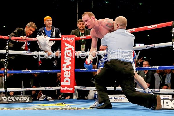 George Groves after Carl Froch knockout punch Wembley 2014