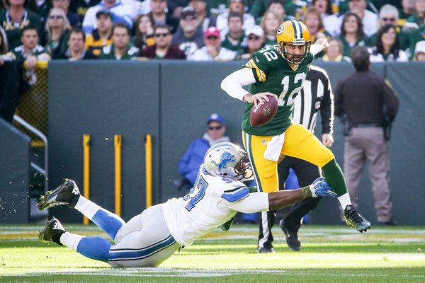 Aaron Rodgers Green Bay Packers v Lions 2015