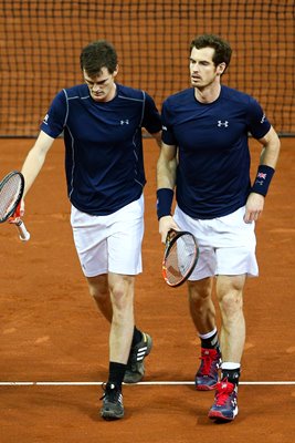 Andy & Jamie Murray Great Britain Davis Cup Final 2015