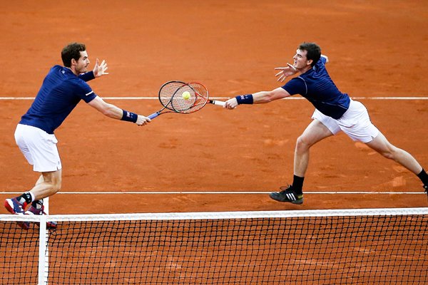 Andy & Jamie Murray Great Britain Davis Cup Final 2015