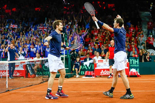  Andy & Jamie Murray Great Britain Davis Cup Final 2015