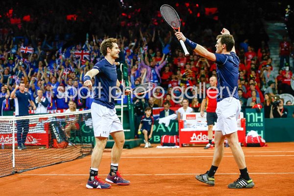 Andy & Jamie Murray Great Britain Davis Cup Final 2015
