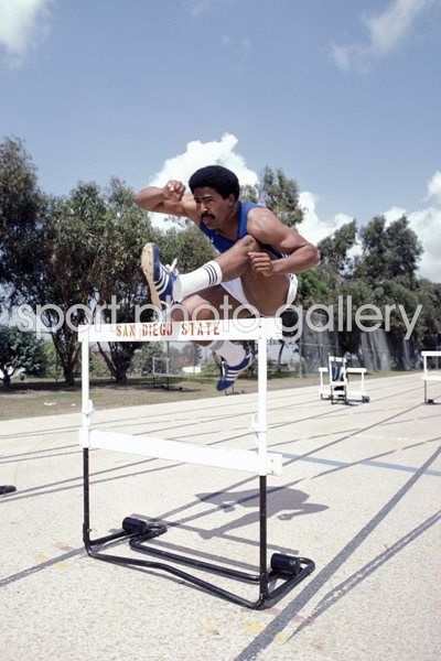 Daley Thompson trains San Diego 1982