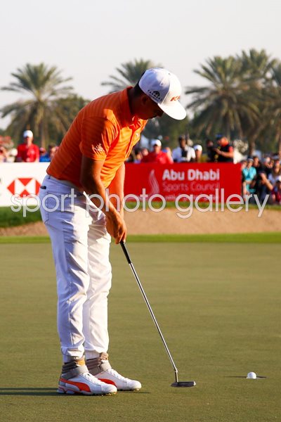 Rickie Fowler Winning Putt Abu Dhabi 2016